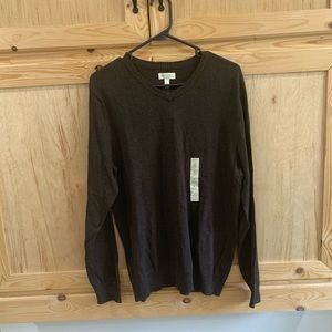 Sonoma NWT brown v-neck pullover sweater size M